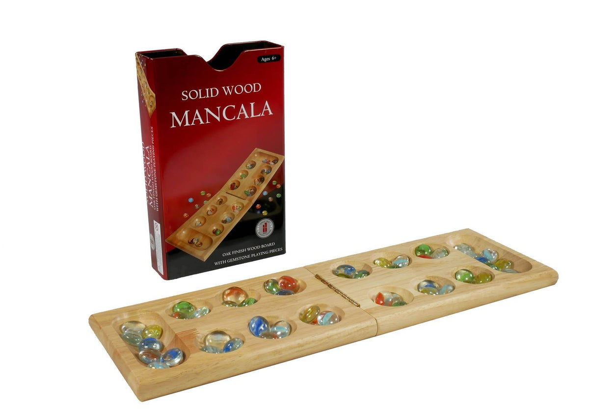 Wood Folding Mancala in Tin Case - 