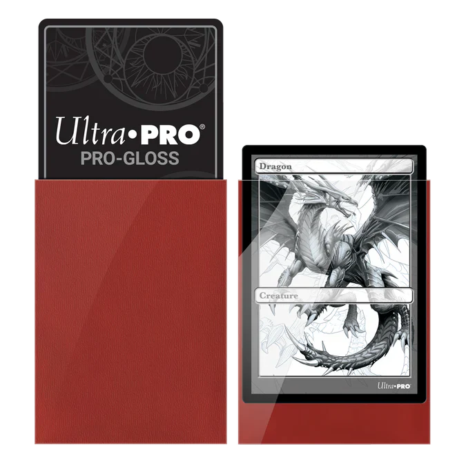 PRO-Gloss Standard Deck Protector Sleeves (Red)