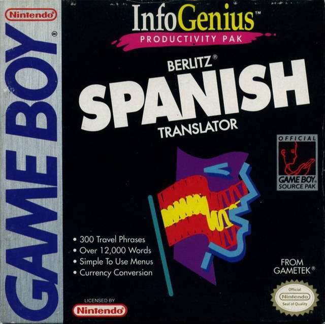 InfoGenius Productivity Pak: Berlitz Spanish Translator (Gameboy) - Game Manual Only