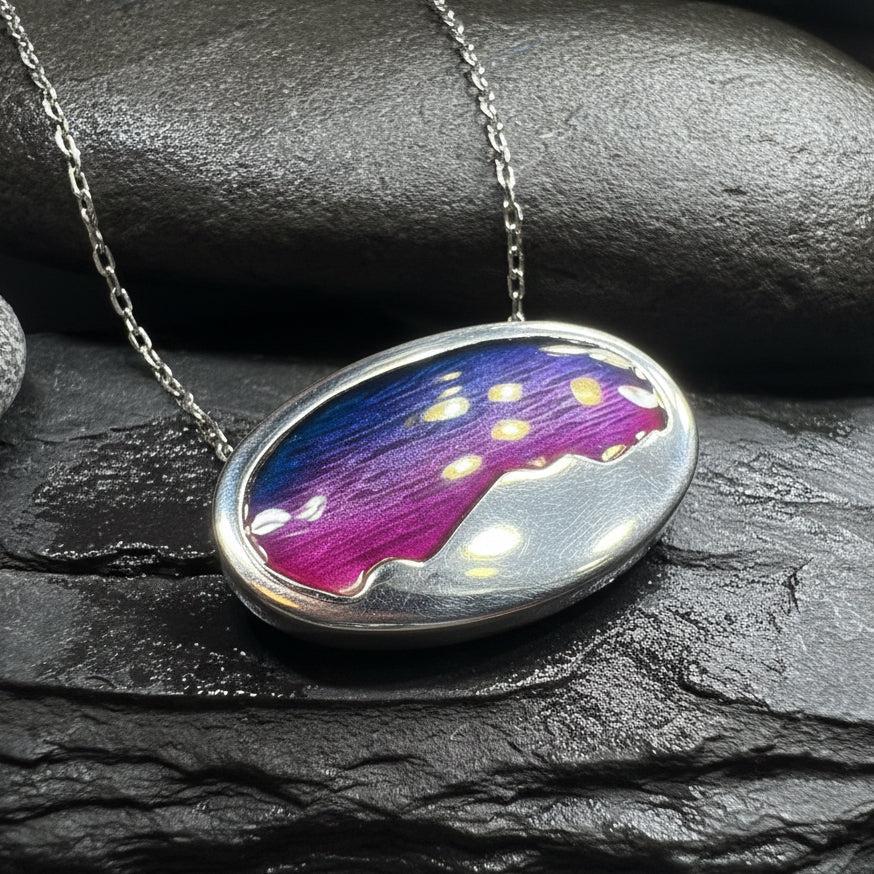 Purple Skies Northern Lights Necklace
