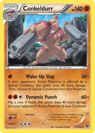 Conkeldurr 067/146 - XY Base Set Reverse Holofoil