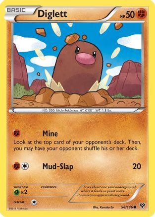 Diglett 058/146 - XY Base Set Reverse Holofoil