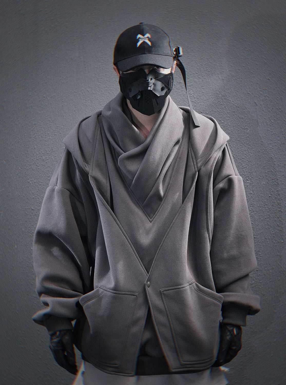 HiH57 Grey Assassin Hoodie - M