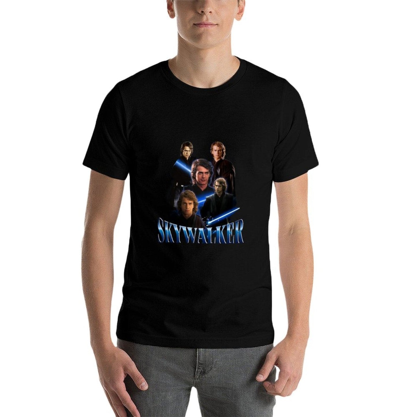 Anakin Skywalker Jedi Retro Collage  Heathered Texture T-Shirt