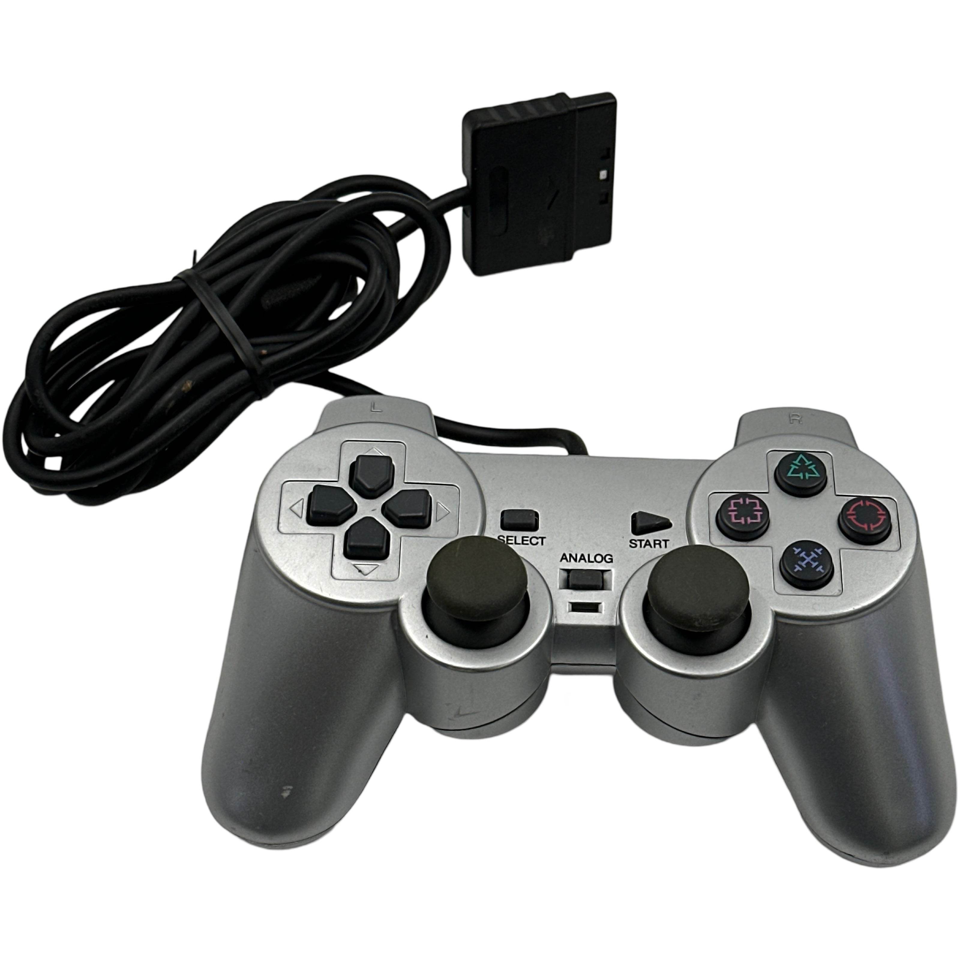 PlayStation 2 DualShock 2 Official-Controller - Silver Wired (3rd Party)