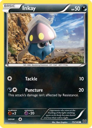 Inkay 075/146 - XY Base Set Reverse Holofoil