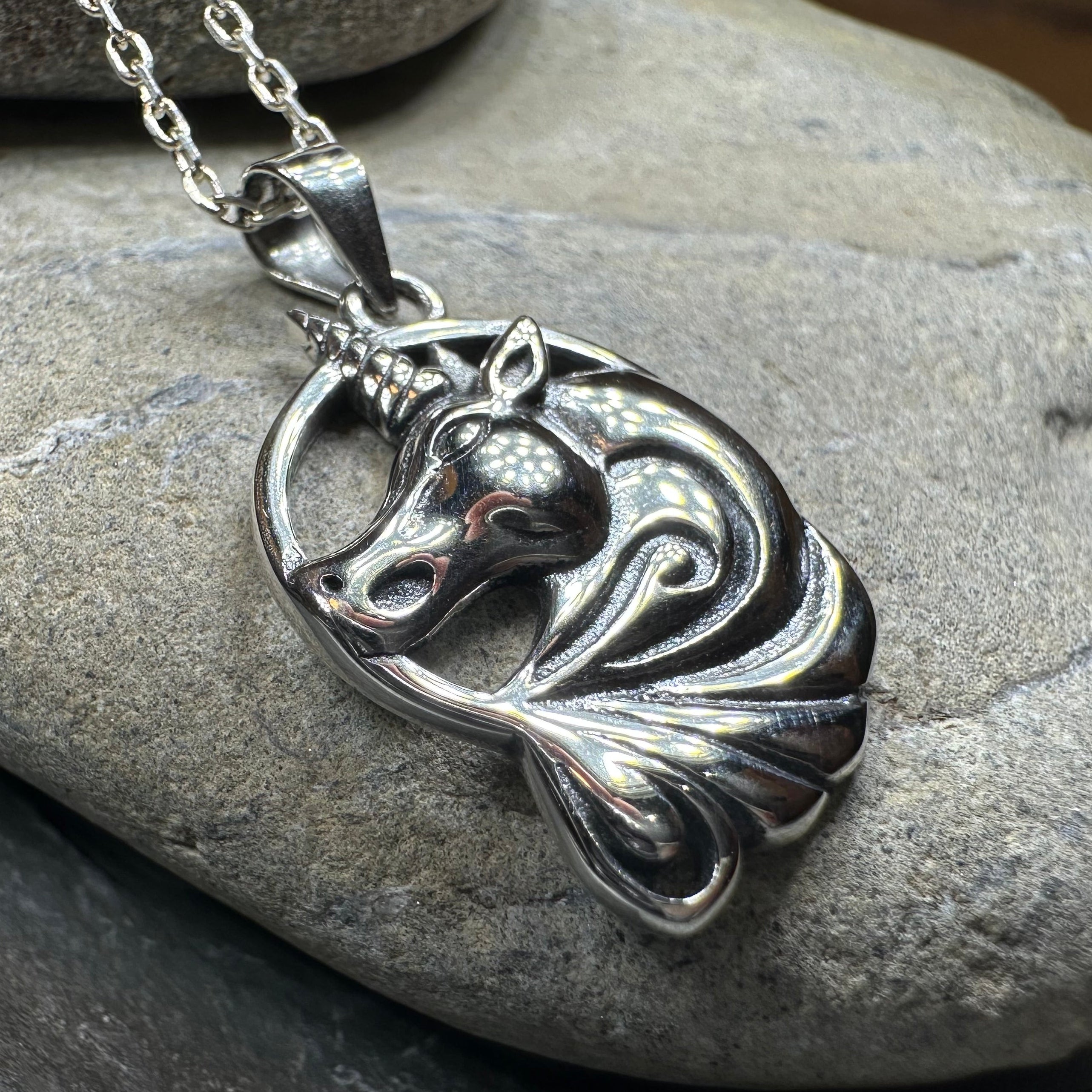 Prancing Unicorn Necklace