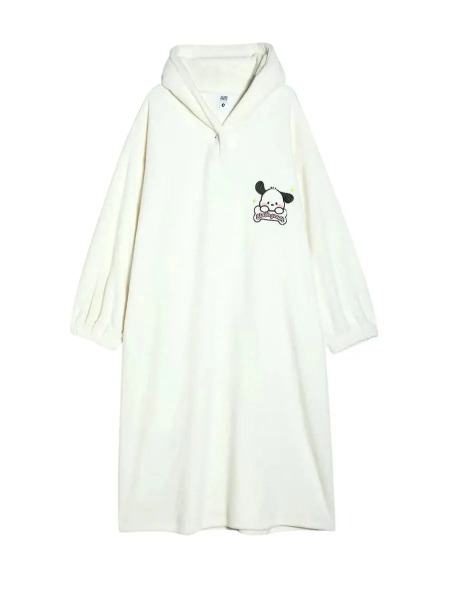 'Pochacco' Kawaii Fleeced Dog Ears Pjms Gown