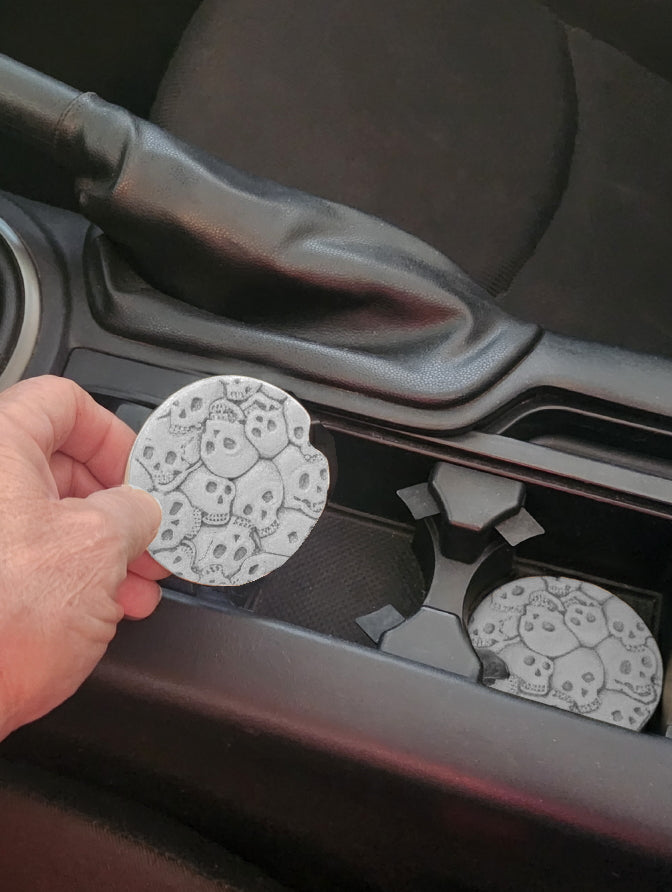 Little Skulls Car Coasters