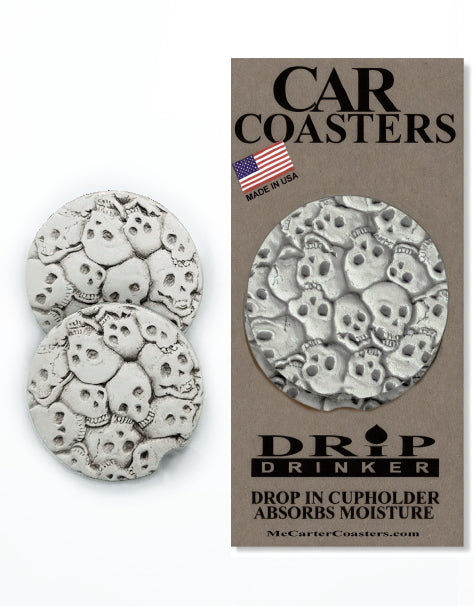 Little Skulls Car Coasters