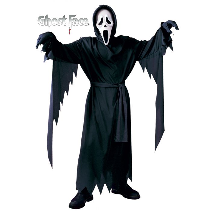 Child Ghost Face Scream Costume One Size