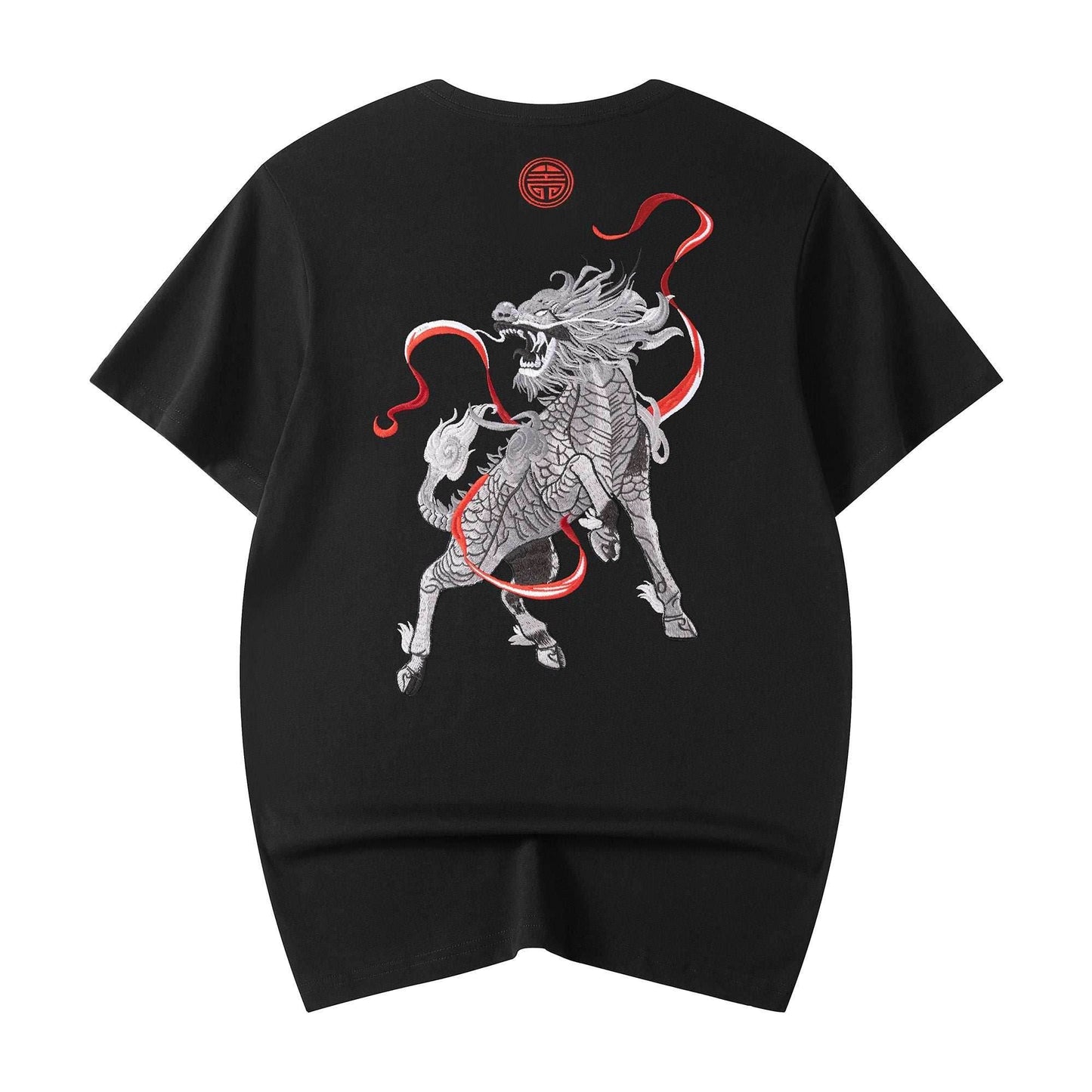 KH755 Raging Kirin Embroidery Tee - Black / S