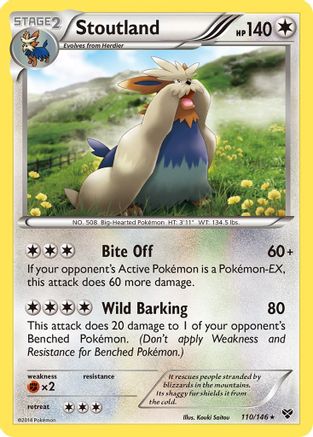 Stoutland 110/146 - XY Base Set Reverse Holofoil