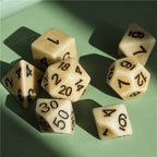 Brown Imitation Stone DND Dice RPG Resin Dice (46g) - 