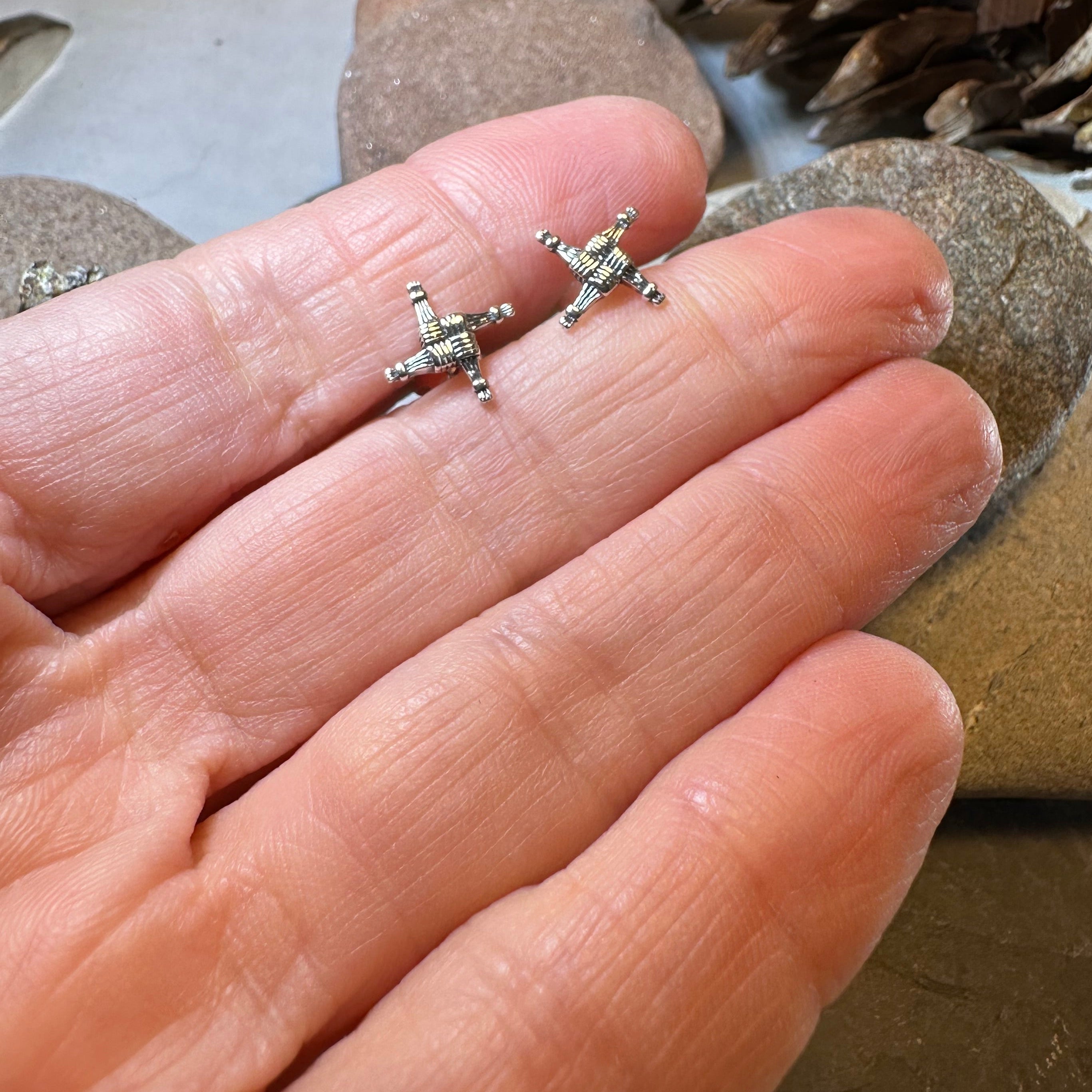 Saint Brigid's Cross Post Earrings