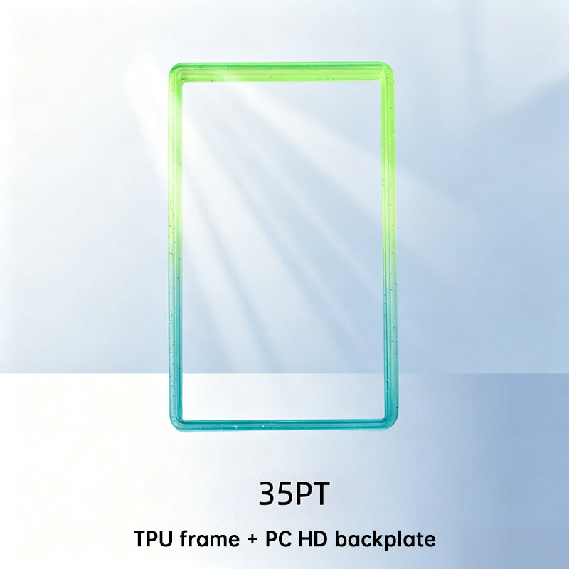 Glitter Gradient PSA Card Protector, Silicone Cover for PSA 35/10 Slabs, Sparkle TPU Sleeve for Pokémon