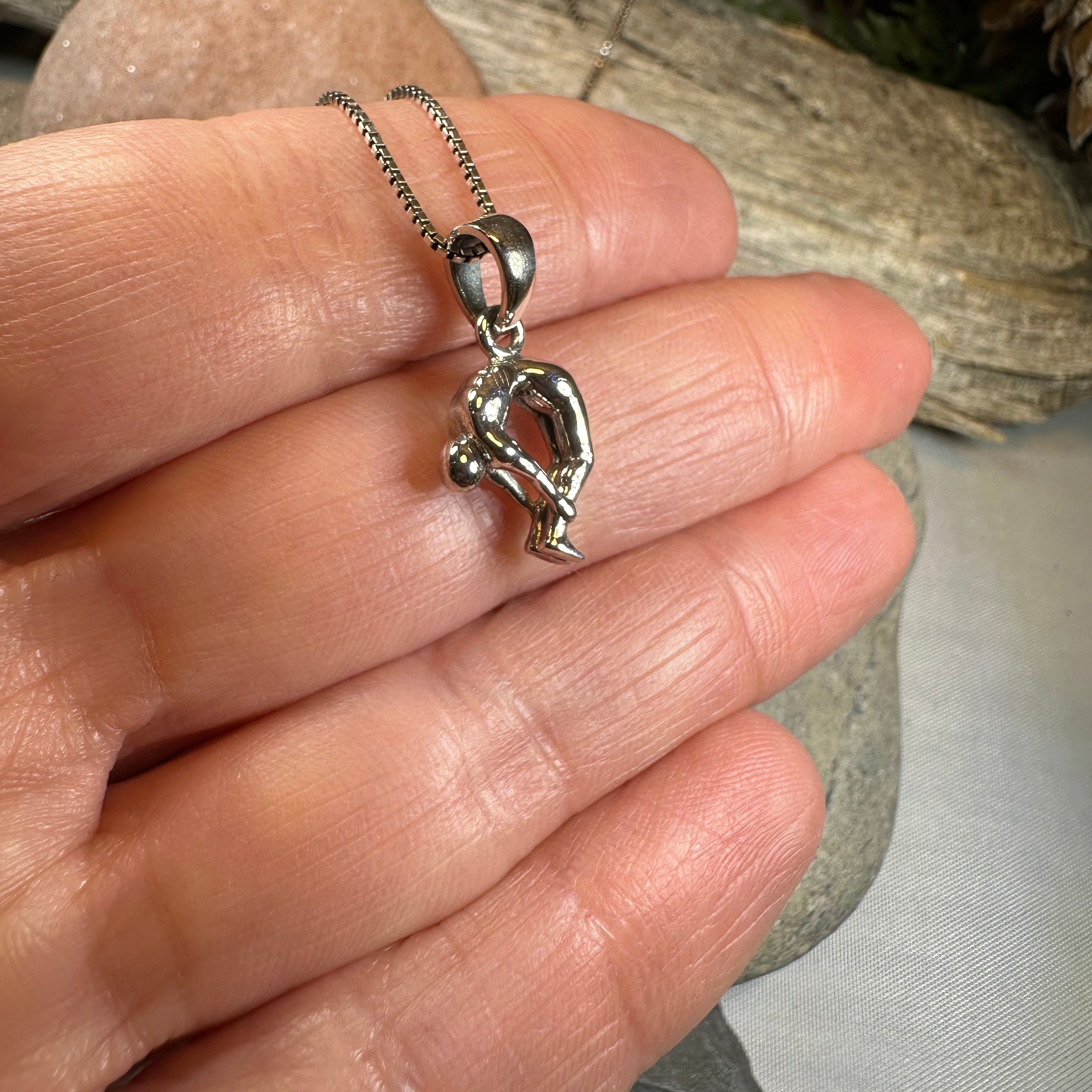 Yoga Pose Om Necklace
