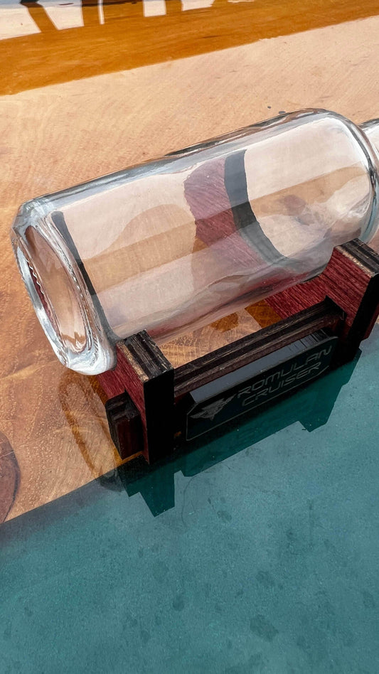 Star Trek Romulan Cruiser Cloaked in a Shot Bottle - 