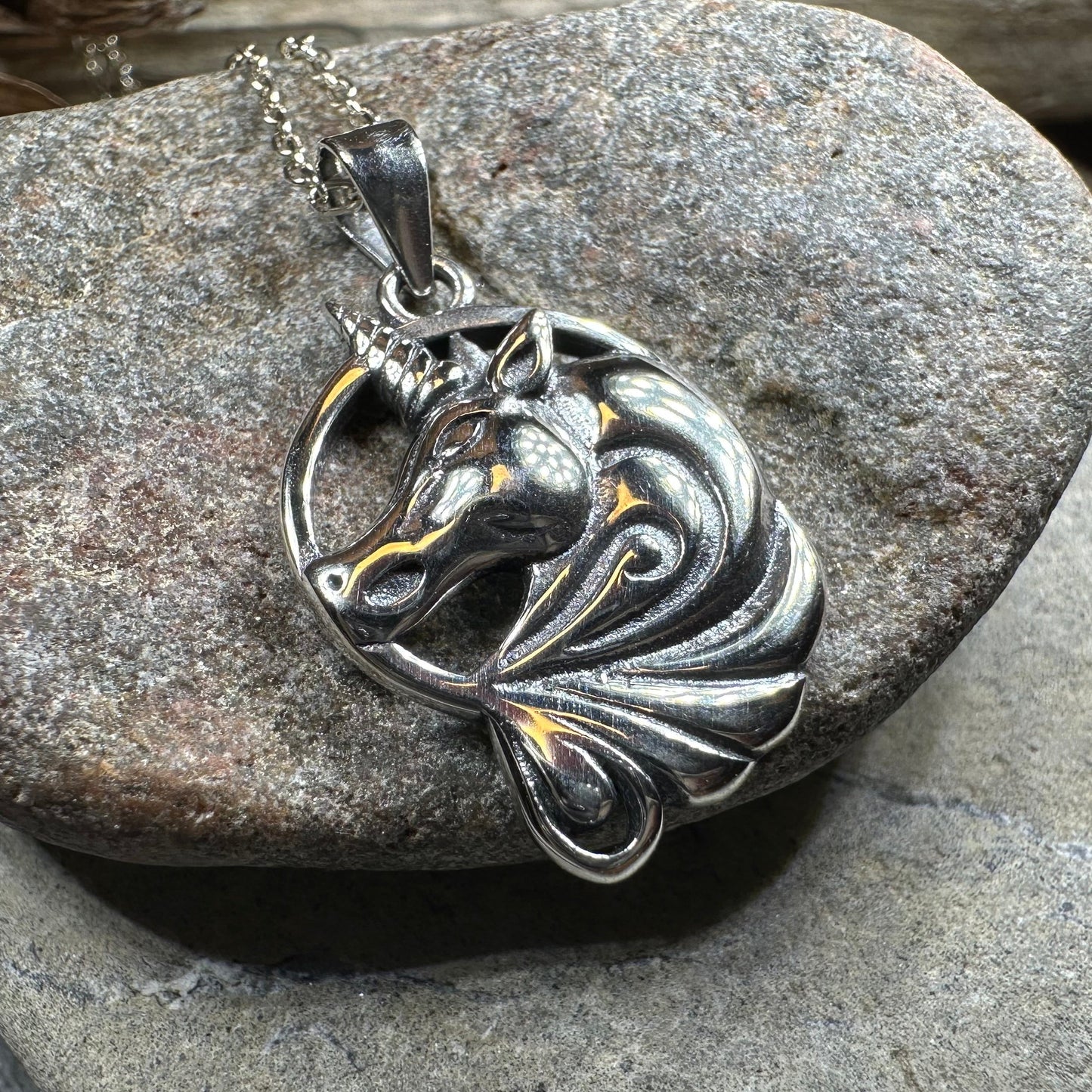 Prancing Unicorn Necklace