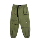 IBP332 Yin Yang Army Green Cargo Pants - Army Green / S
