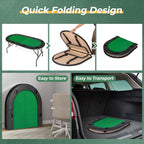 8 Players Texas Holdem Foldable Poker Table-Green