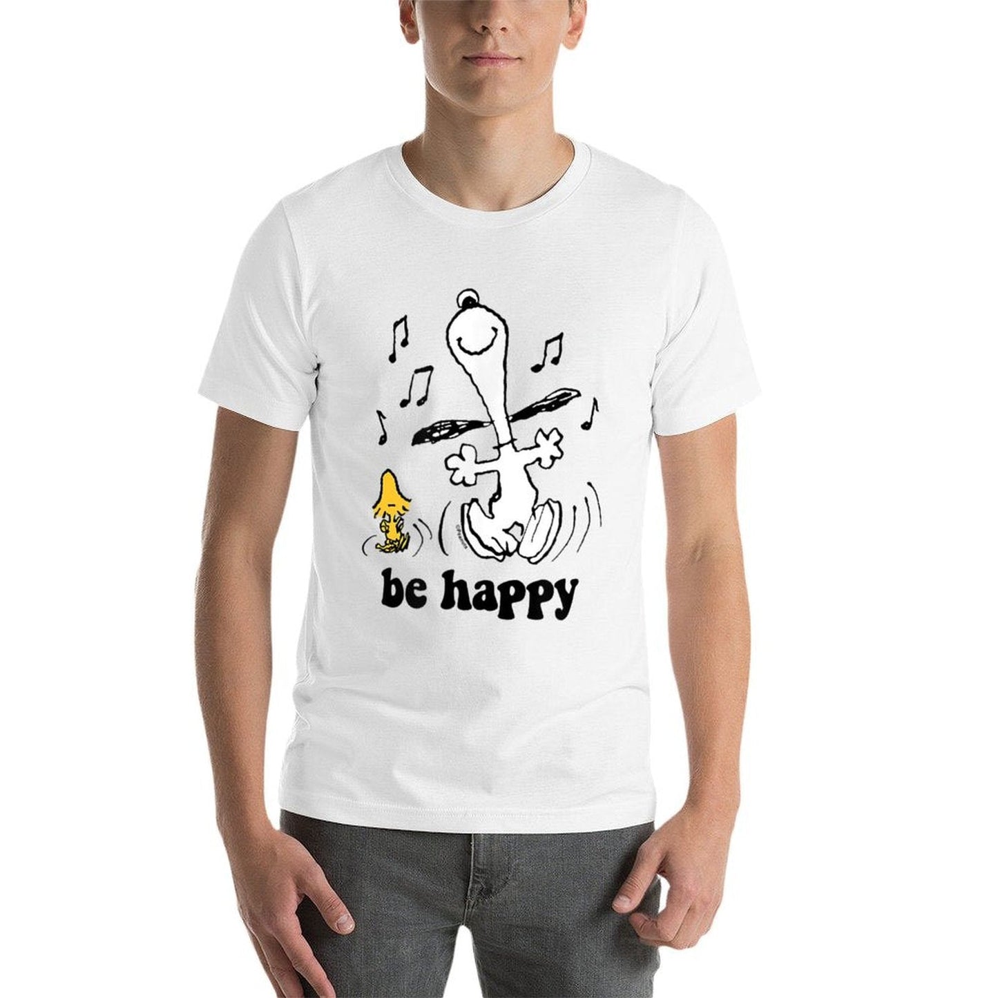 Peanuts - Snoopy And Woodstocks Be Happy Dance  Easy-care T-Shirt