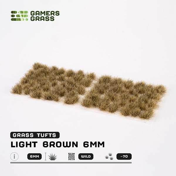 Gamers Grass Tufts: Light Brown 6mm- Wild - 