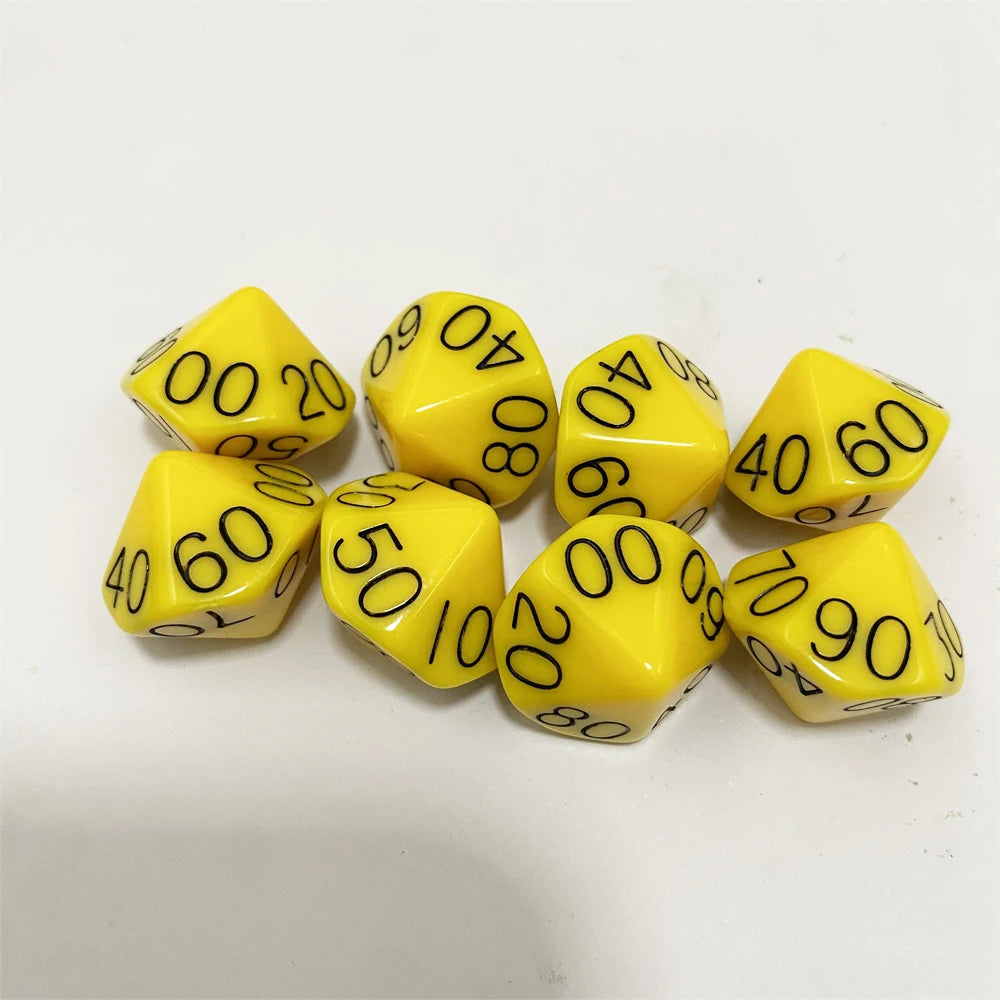 8Pcs/set Place Value D10 Dice 10-sided Single/Tens/Hundreds/Thousands Digit Board Game Dice For DND Game