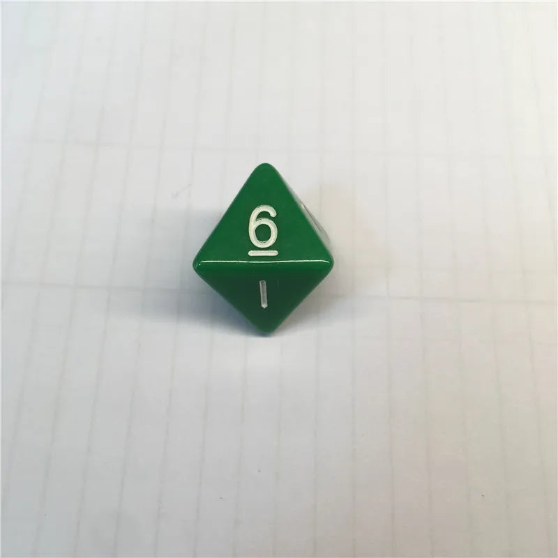 8Pieces 8-sides D8 Digital Dice 8 Sides with number 1 2 3 4 5 6 7 8 For Funny RPG Table Board Gambling Games Dices