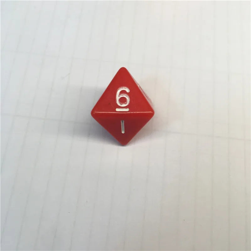 8Pieces 8-sides D8 Digital Dice 8 Sides with number 1 2 3 4 5 6 7 8 For Funny RPG Table Board Gambling Games Dices