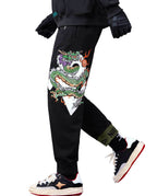 YEP6 Cloud Dragon Embroidery Sweatpants - S
