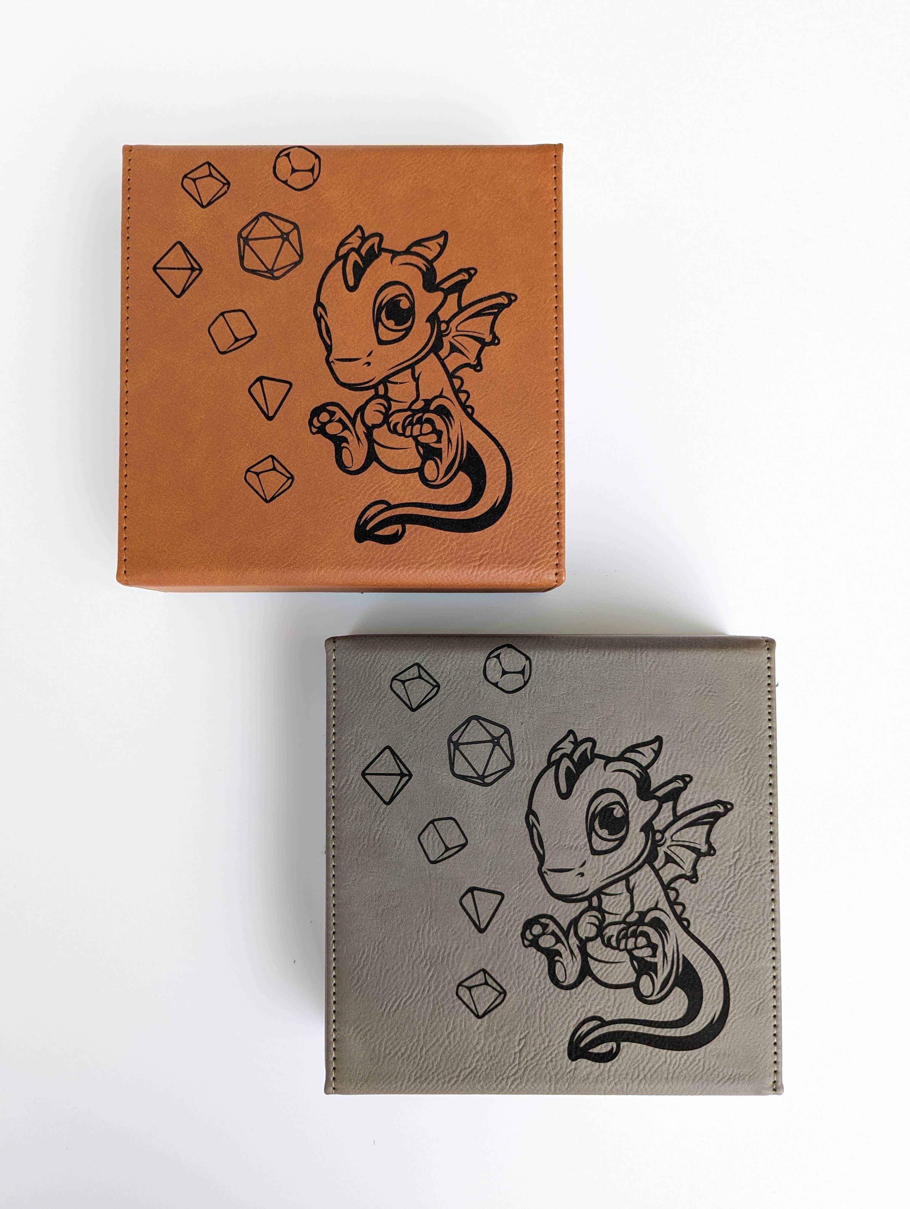 Adoragon - Vegan Leather Dice Box - Gray