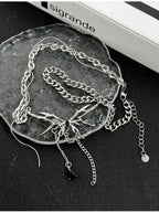 'Spiderfly' Dark Titinium Butterfly Spider Necklace