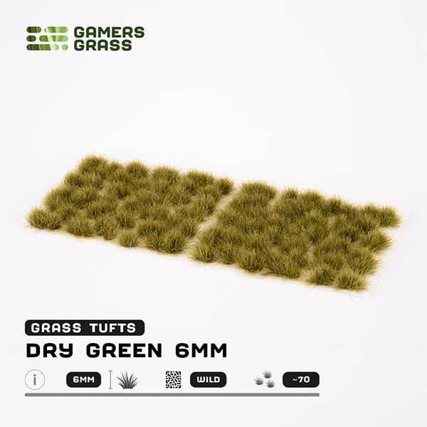 Gamers Grass Tufts: Dry Green 6mm- Wild - 