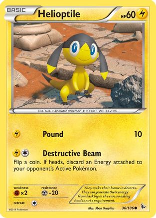 Helioptile 036/106 - XY  Flashfire
