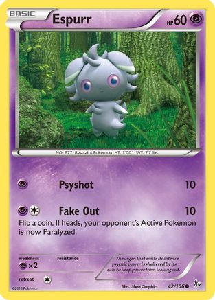 Espurr 042/106 - XY  Flashfire Reverse Holofoil