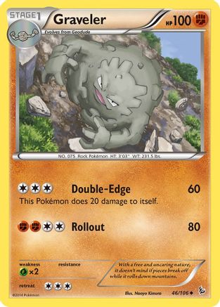 Graveler 046/106 - XY  Flashfire Reverse Holofoil