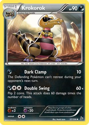 Krokorok 057/106 - XY  Flashfire Reverse Holofoil