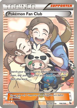 Pokemon Fan Club (Full Art) 106/106 - XY  Flashfire Holofoil