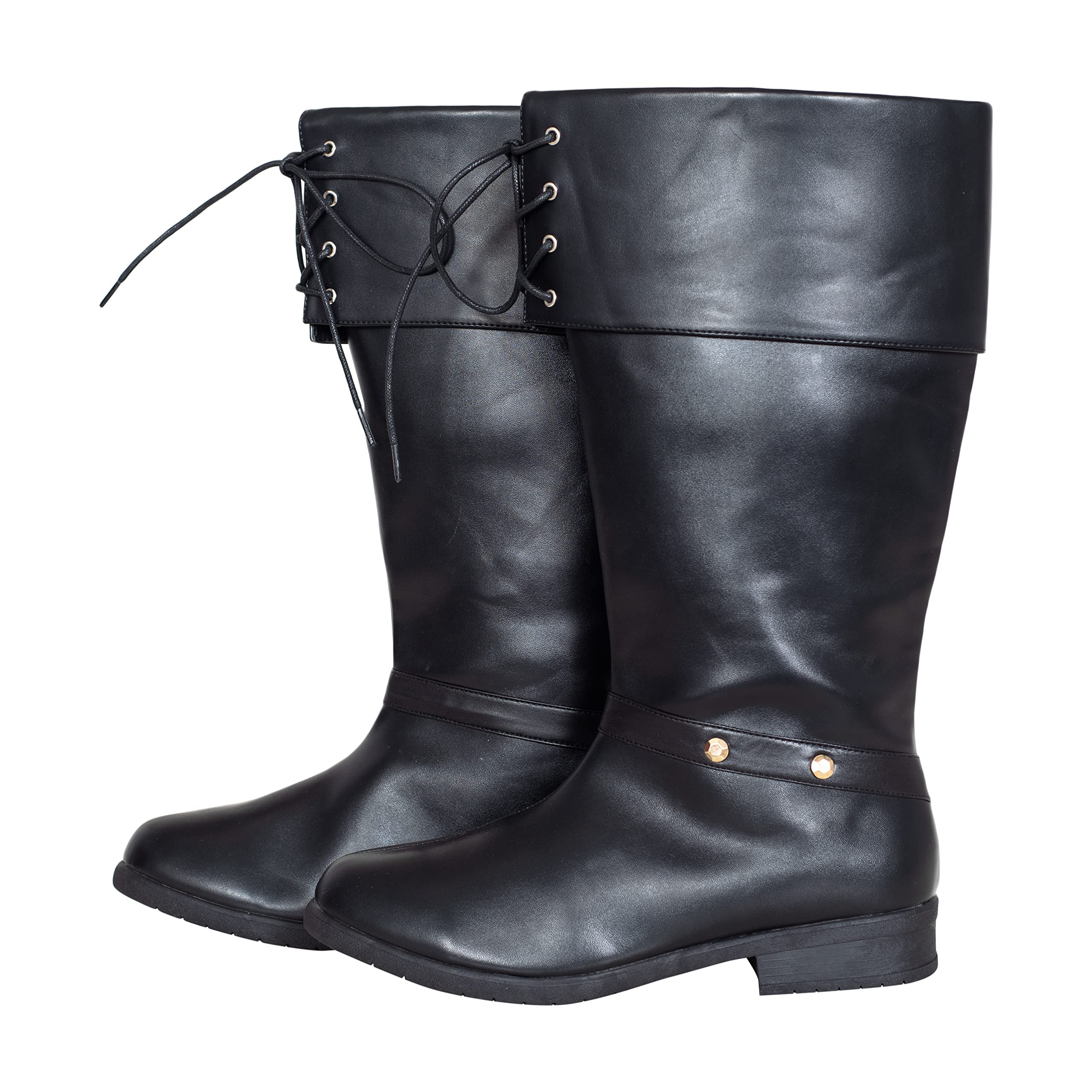 Black Pirate Boots Costume Cosplay