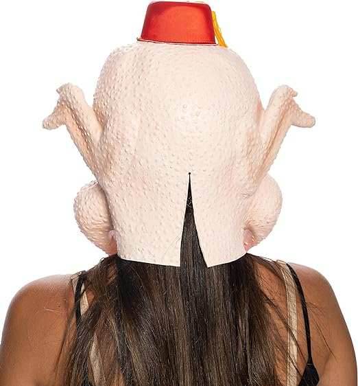 Turkey Head Mask and Glasses Set - 
