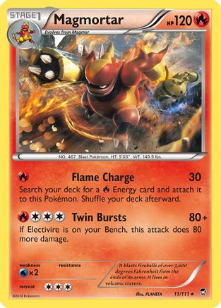 Magmortar 011/111 - XY  Furious Fists