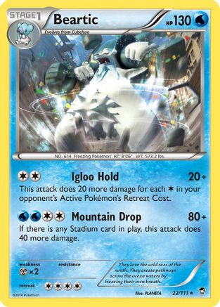 Beartic 022/111 - XY  Furious Fists Reverse Holofoil