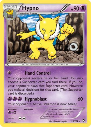 Hypno 036/111 - XY  Furious Fists Reverse Holofoil