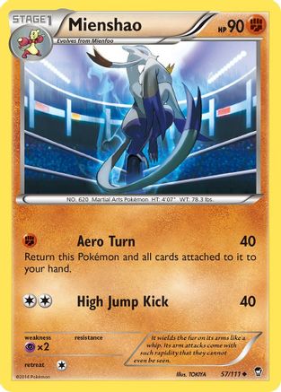 Mienshao 057/111 - XY  Furious Fists Reverse Holofoil