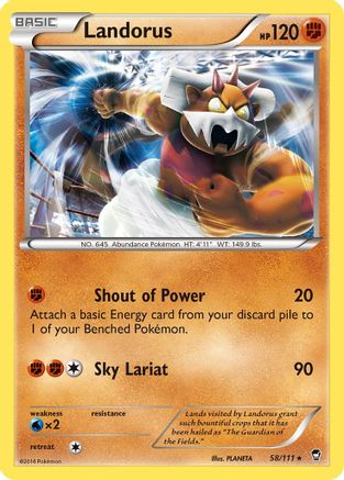 Landorus 058/111 - XY  Furious Fists Holofoil