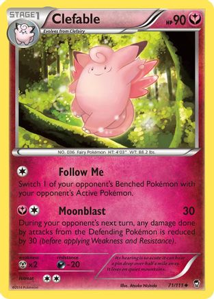 Clefable 071/111 - XY  Furious Fists Reverse Holofoil