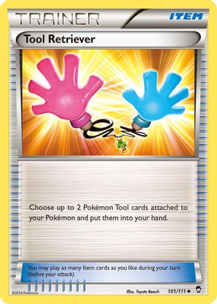 Tool Retriever 101/111 - XY  Furious Fists Reverse Holofoil
