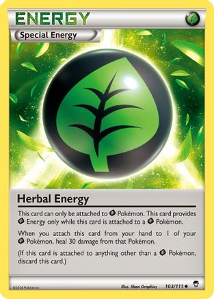 Herbal Energy 103/111 - XY  Furious Fists Reverse Holofoil