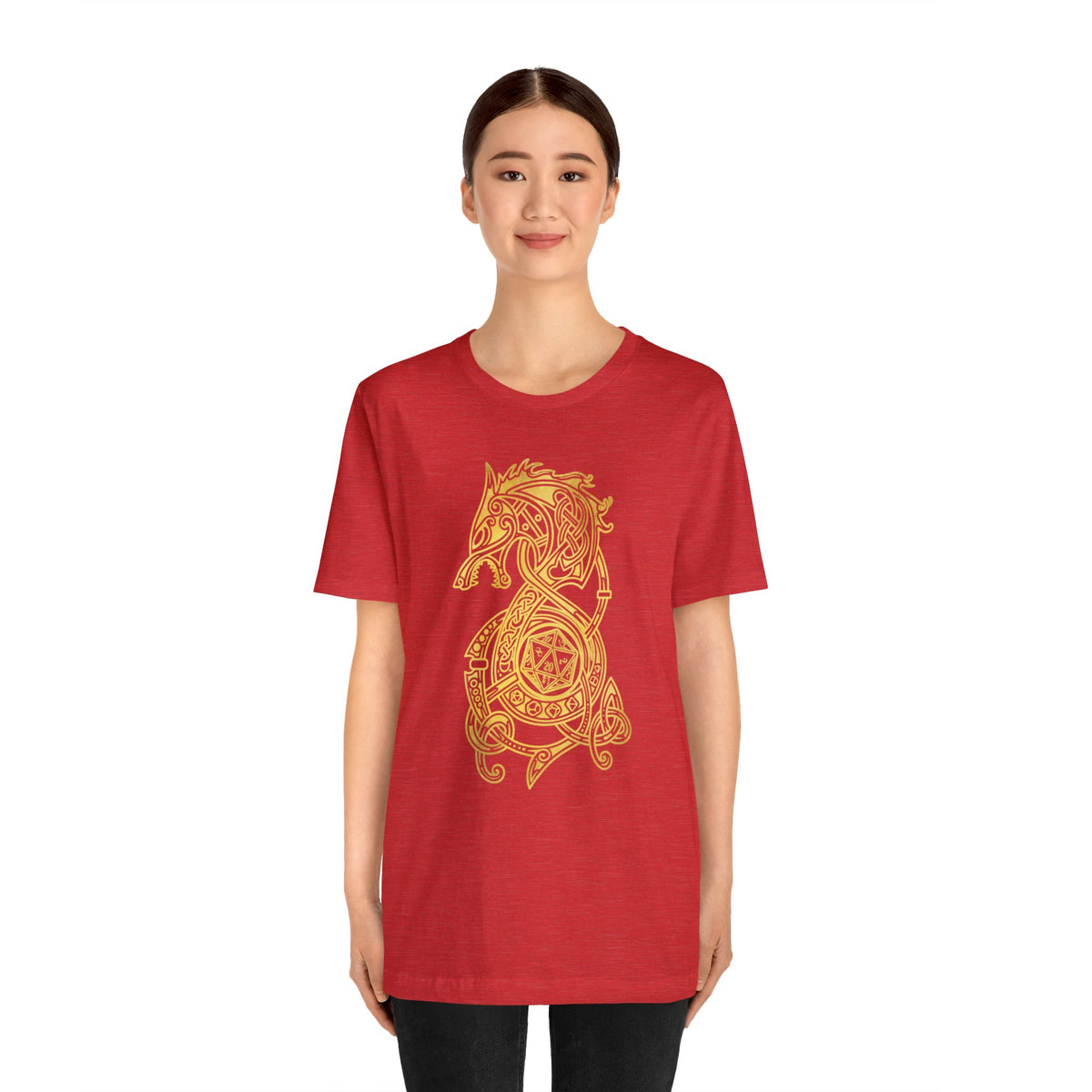 Golden Celtic Dice Dragon Shirt